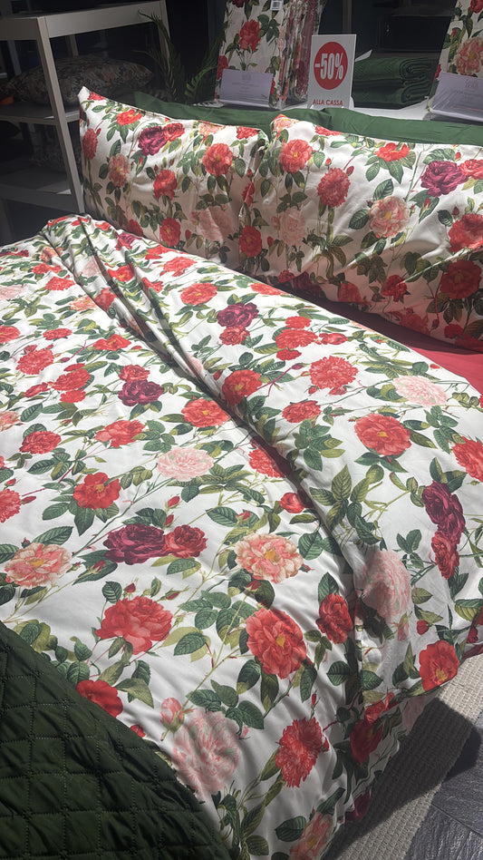 Completo copripiumino matrimoniale cotone