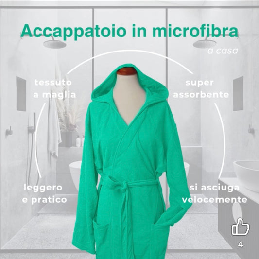 Accappatoio microfibra a nido d’ape